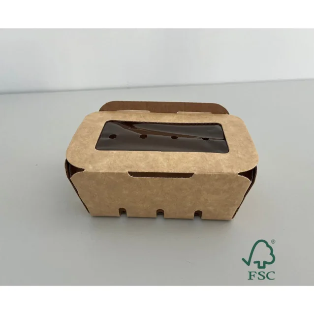 Kartonska košarica + okno iz bio "Pla" folije