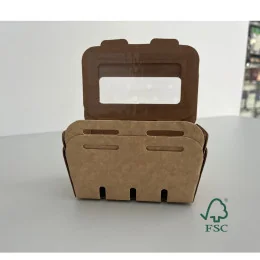 Kartonska košarica + okno iz bio "Pla" folije