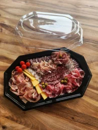 Pladenj s pokrovom PET, 350 x 247 x 20 mm, Almima Embal