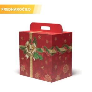 Darilna kartonska škatla, rdeča