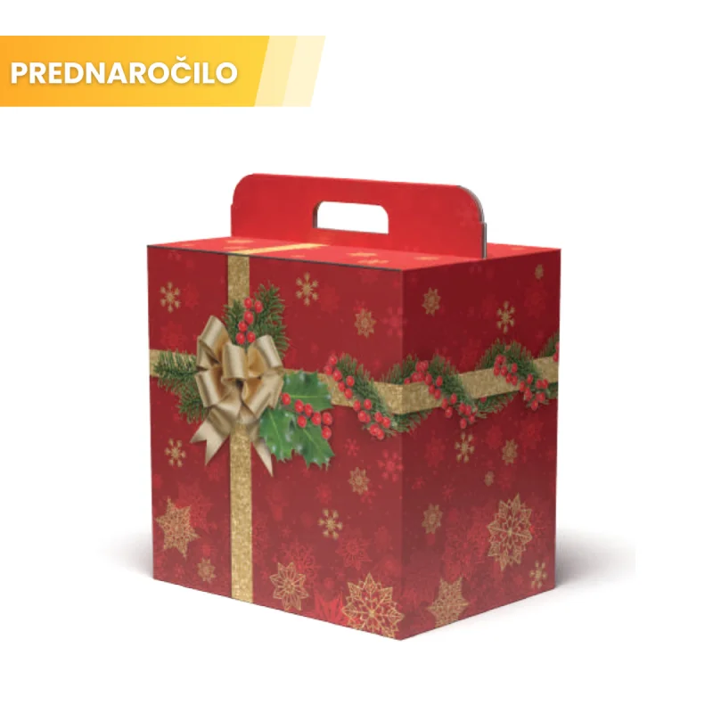 Darilna kartonska škatla, rdeča