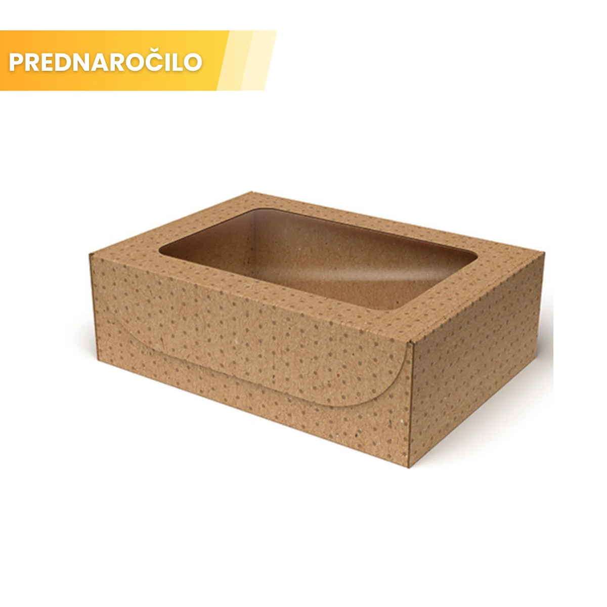 Darilna kartonska škatla z oknom, večja