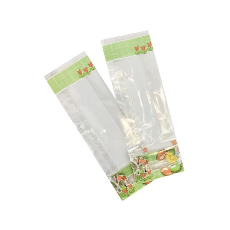 Prozorna celofan vrečka, 100 + 50 x 300 mm, velikonočni motiv