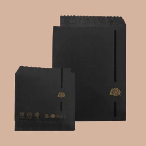 Papirnate vreččke OLENOIR polžep 16 x 20 cm - črne Almima Embal