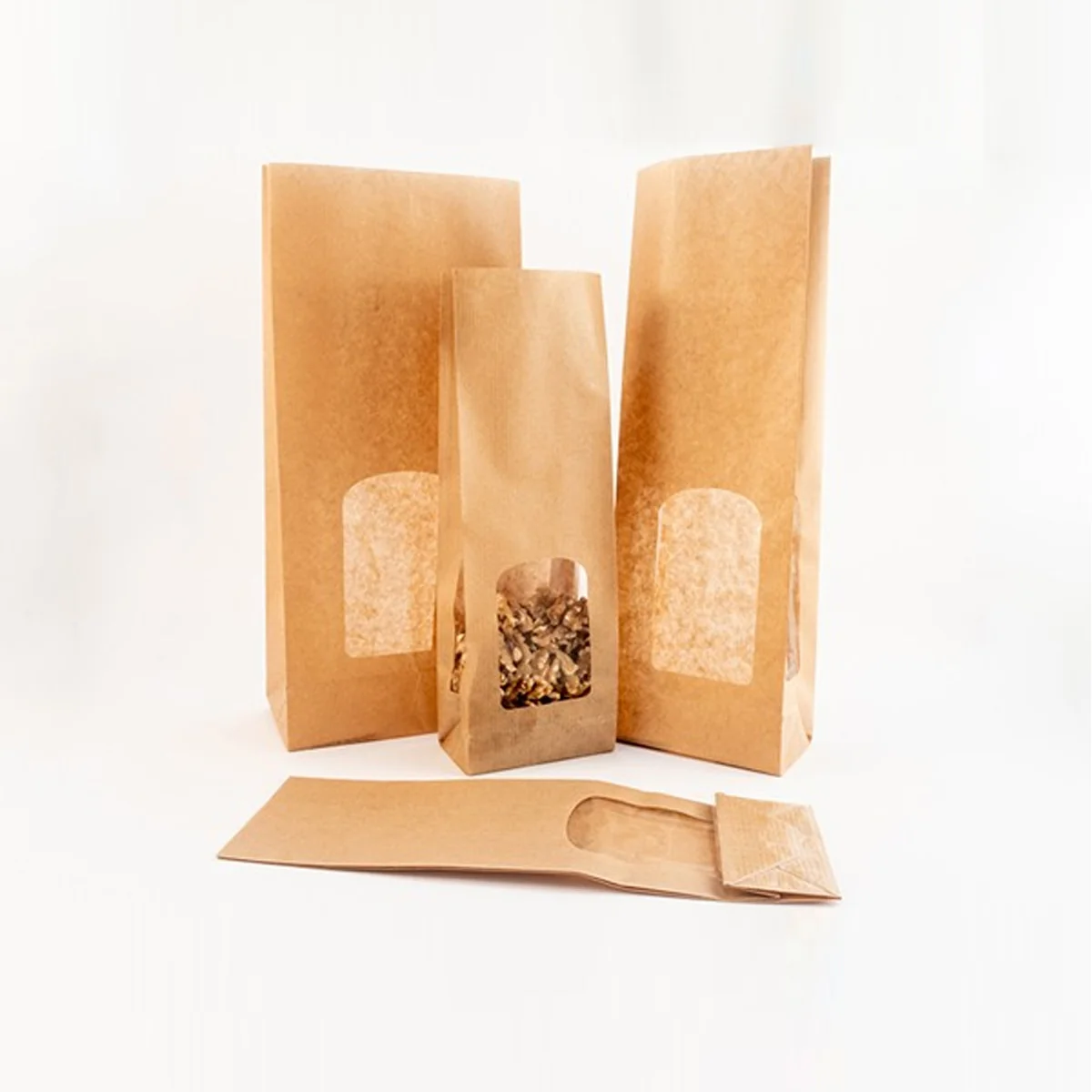 Vrečka z okencem, 140 + 80 x 360 mm