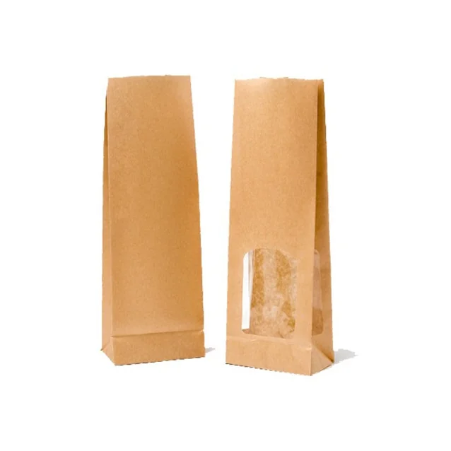 Vrečka z okencem, 140 + 80 x 360 mm