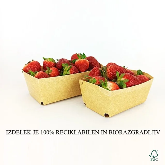 Košarica za jagode kartonska, 500 g