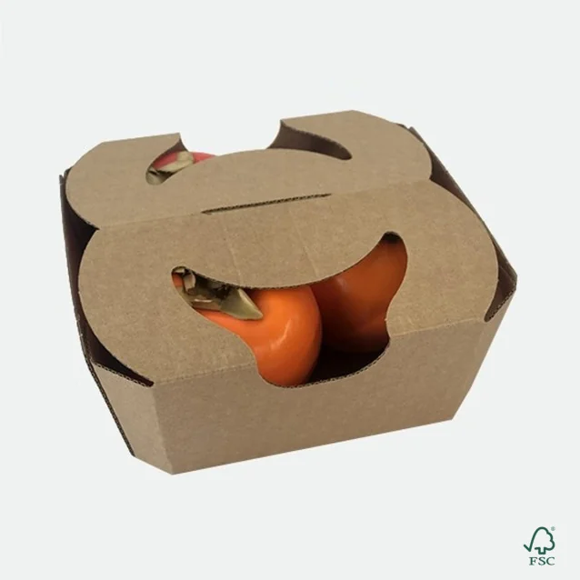 Kartonska košarica za 4 sadeže, 190 x 190 x 70 mm