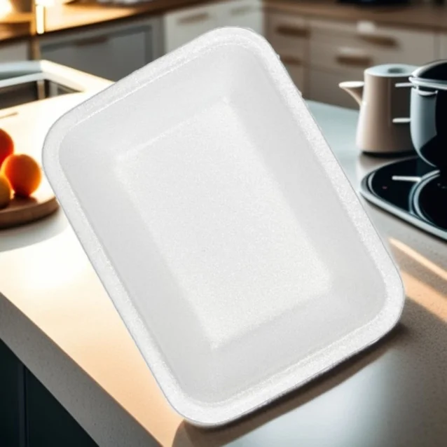 Stiropor pladenj EPS bel, 180 X 135 X 40 mm