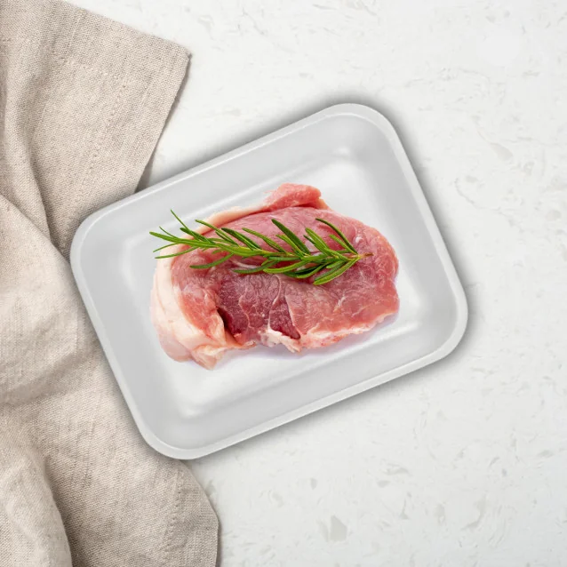 Stiropor pladenj EPS bel, 340 X 260 X 55 mm